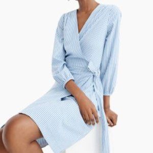 Jcrew Blue Stripe Wrap Dress - NWT - Sz 0